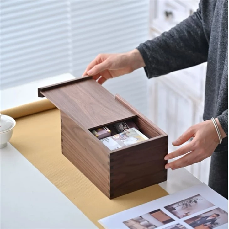 Black-Walnut-Pull-Out-Drawer-Wooden-Box high quality