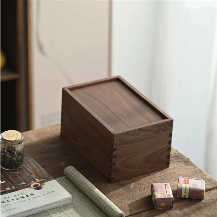 Black-Walnut-Pull-Out-Drawer-Wooden-Box factory