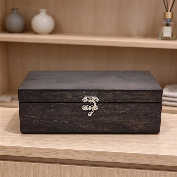 Dark Wood Essential Oil Storage Box best