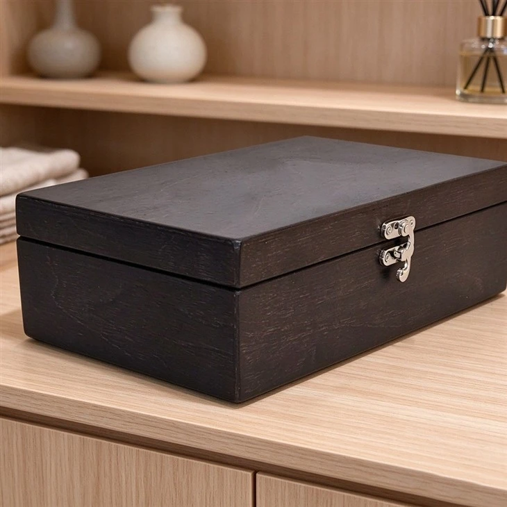 Dark Wood Essential Oil Storage Box high quality