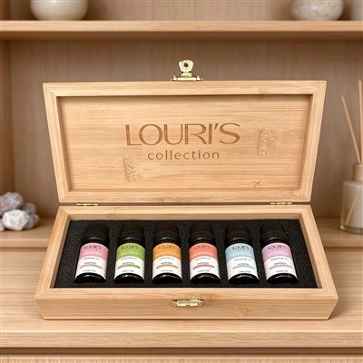 Bamboo Essential Oil Package Box For 6 Bottle