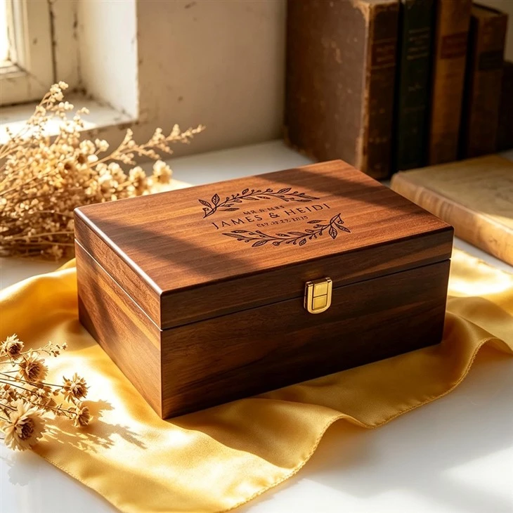 Walnut Flip-Top Gift Box best